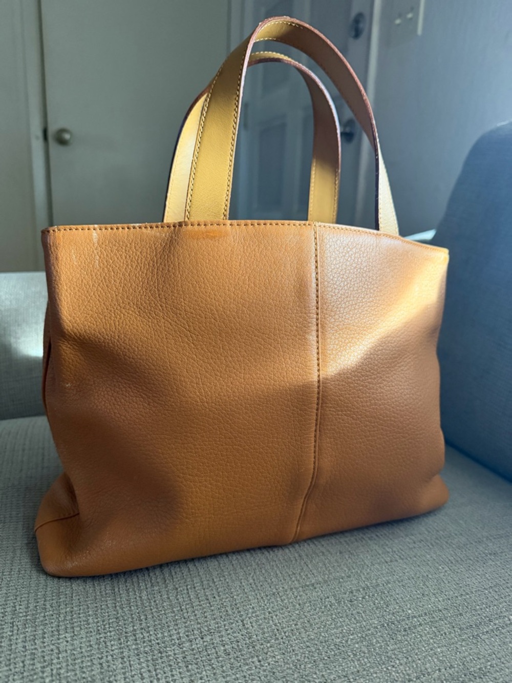 Burberry Tan Leather Tote - Picture 2 of 14
